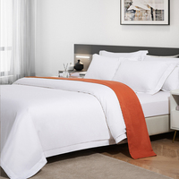 Parures de Lit de Luxe 5 Étoiles, Ensemble Hôtelier 4 Pièces avec Housse de Couette, Drap-Housse et Drap Plat 100% Coton Égyptien