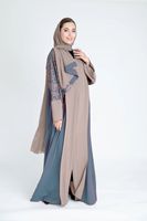 Abaya pour femmes musulmanes, dernier design, polyester, anti-rides, couleur et design personnalisables, impression numérique de fleurs