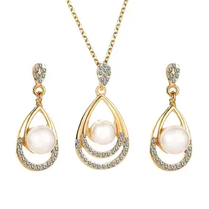 pearl bride drop fashion cheap and indian bridal earring necklace set