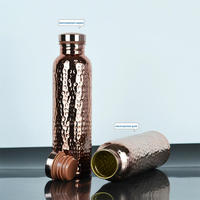 Venta de Fábrica: Botella de Agua Ayurvédica de Cobre Puro de 34 oz, Tapa Antiderrames, Libre de BPA, Ecológica, con Calidad Premium