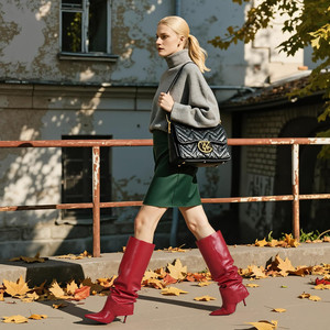 מגפי סתיו חורף <span class=keywords><strong>2026</strong></span> חדשים, סקסיים, דקים, עקבים גבוהים, מגפיים ארוכים לנשים, אופנתיים, עם שפיץ, למסיבות ואירועים, מגפיים עד הברך - Product Image 2