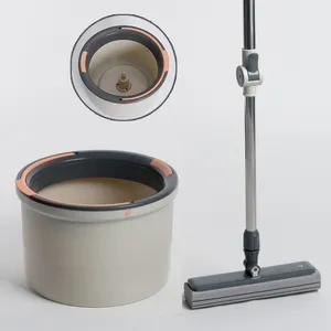 Limpador de piso inteligente, melhor venda de balde giratório redondo pva power plástico