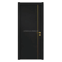 Porte intérieure de chambre à coucher, design vertical, porte en bois massif cintrée, porte à dôme rond avec serrure intelligente