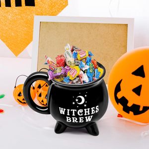 <span class=keywords><strong>Taza</strong></span> de Café de Bruja de Halloween, <span class=keywords><strong>Taza</strong></span> de Cerámica de Tres Patas, Linda <span class=keywords><strong>Taza</strong></span> de <span class=keywords><strong>Caldero</strong></span> Negra, Regalo Creativo - Product Image 1