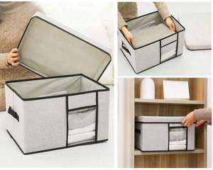 Raytop Fabric Storage Bins Clothes Kids Toy <b>Foldable</b> Underbed Storage Bag Storage Organizer <b>Box</b> With Lid - Product Image 6