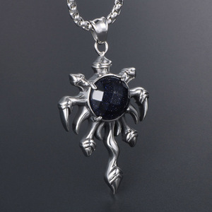 Colgante con temática de pirata caribeño, forma de estrella, bisel de arenisca azul, regalo, joyería de moda SP451 - Product Image 2