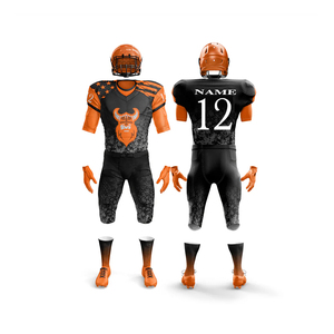Uniforme de adulto de estilo profesional de camiseta de fútbol americano de dos tonos personalizado de alta calidad con mangas cortas y Diseño de equipo sublimado - Product Image 3