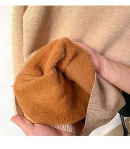 Suéter de <span class=keywords><strong>Cuello</strong></span> <span class=keywords><strong>Alto</strong></span> para <span class=keywords><strong>Mujer</strong></span>, Forrado de Felpa Gruesa, Diseño Sólido, Informal, de Punto, para Otoño e Invierno - Product Image 6