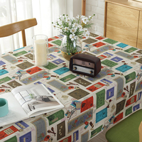 Nappe Rectangulaire de Noël en Coton et Lin Style Pastoral Vintage pour Fêtes et Célébrations – Vente en Gros Fabricant