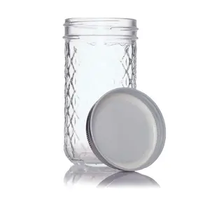 Chất lượng cao đóng hộp Jar 16oz Glass Mason Jar nhà bếp thực phẩm lưu trữ chai & lọ container đa chức năng rõ ràng thủy tinh thủ công