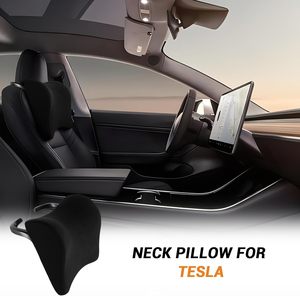 Almohada Cervical Premium <span class=keywords><strong>para</strong></span> Auto Tesla, Reposacabezas Ergonómico <span class=keywords><strong>de</strong></span> Espuma Viscoelástica, Soporte Cervical <span class=keywords><strong>de</strong></span> 3 Puntos, Altura Ajustable, Funda Extraíble - Product Image 2