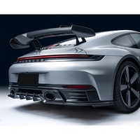 Diffuseur arrière en fibre de carbone sèche style PK, lèvre supérieure de pare-chocs arrière, compatible avec la mise à niveau du kit carrosserie Porsche 992.2