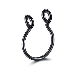 Anneaux de Nez Classiques et Tendances en Acier Inoxydable, Fausses Bagues de Septum Rondes à Percer le Nez, Bijoux de Fiançailles - Product Image 5
