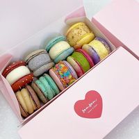 Emporter Papier Alimentaire Cookie Biscuit Macaron Donut Gâteau Dessert Emballage Boîtes Divisées Boîte À Tiroir