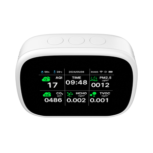 Detector de qualidade do ar 10 em 1, <span class=keywords><strong>monitor</strong></span> LCD de parede de 3,5 polegadas, medidor de <span class=keywords><strong>CO2</strong></span> e analisador interno - Product Image 5