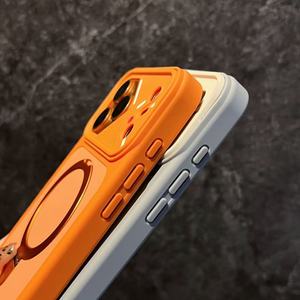 Funda Magnética con Tacto de Piel para PC y TPU con Soporte Oculto para iPhone 13 14 Pro, Funda para iPhone 12 Pro Max, Funda para iPhone 17 Pro Max - Product Image 4