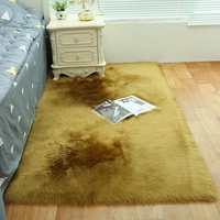 Tapis en fausse fourrure de polyester, poils longs et épais, antidérapant, adapté aux animaux domestiques, tendance, surdimensionné, tissage plat, décoration intérieure, lavable en machine