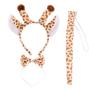Ensemble trois pièces Halloween animal : nœud papillon, queue et <span class=keywords><strong>serre</strong></span>-tête <span class=keywords><strong>girafe</strong></span> pour enfants, écologique, haute qualité, personnalisable - Product Image 5