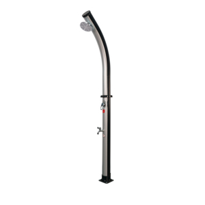 Promotion : <span class=keywords><strong>Douche</strong></span> <span class=keywords><strong>solaire</strong></span> de jardin incurvée durable de 18 litres, argent et noir, avec robinet de lavage des pieds en 2 sections – Fournisseur OEM ODM - Product Image 3