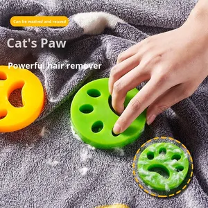 Rouleau anti-peluche pour machine à laver, en silicone durable, patte de chat, pour enlever les poils d'animaux et la poussière sur les vêtements - Product Image 1