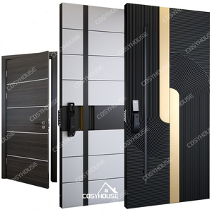 Foshan <span class=keywords><strong>porte</strong></span> <span class=keywords><strong>d</strong></span>'<span class=keywords><strong>entrée</strong></span> <span class=keywords><strong>de</strong></span> luxe en aluminium et métal avec charnière pivotante à verrouillage intelligent <span class=keywords><strong>porte</strong></span> extérieure <span class=keywords><strong>de</strong></span> maison <span class=keywords><strong>porte</strong></span> <span class=keywords><strong>de</strong></span> sécurité en métal - Product Image 1