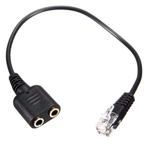 Convertidor de audio de 3,5 mm a conector RJ9, adaptador de doble conector para conexión de auriculares y teléfono - Product Image 2