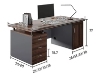 Ensemble de bureau et chaise de direction moderne, poste de travail informatique minimaliste, mobilier de bureau à domicile