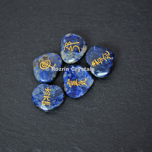 Sodalite Heart Shape <b>Chakra</b> Reiki <b>Set</b> | Wholesaler of <b>Chakra</b> reiki stone <b>set</b> - Product Image 3