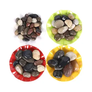 Direct sales landscape pebbles flat white unpolished pebbles rocks art white pebbles stones aquarium