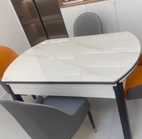 Ensemble de table à manger en bois de style moderne Offres Spéciales Design simple 6 chaises extensibles disponibles différentes couleurs pour l'application de salle à manger