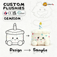 OEM Meilleures ventes Faible MOQ Mignonne poupée en peluche douce en forme de gâteau de Noël Cadeau de fêtes Fabricant sur mesure Certifié CE CPC