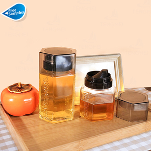 Bouteille de miel pot spécial en verre bouteille à bouche qui fuit de haute qualité 200ml 250ml 360ml 500ml ménage <span class=keywords><strong>épaissi</strong></span> verre hexagonal miel j - Product Image 3