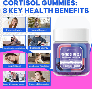 Bổ sung cortisol cho phụ nữ và nam giới-Giải độc Gummies với Ashwagandha, magiê, L-Theanine để cân bằng hormone, tập trung, bình tĩnh - Product Image 4