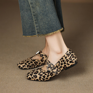 Nouvelle Collection 2026 – Tendance Mode : Ballerines Mary Jane à Boucle Métallique, Doublure en Peau <span class=keywords><strong>de</strong></span> Mouton, Chaussures <span class=keywords><strong>de</strong></span> Luxe à Bout Carré en Cuir Véritable - Product Image 3