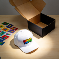 Boîte d'expédition pour chapeaux avec logo personnalisé, insert en carton ondulé, emballage pliable, fournisseur en gros d'emballages pour casquettes