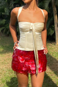 Re Mcgreen Star nuova minigonna <span class=keywords><strong>Glitter</strong></span> da donna estate corta a vita bassa in plastica con paillettes estive Casual Party Club gonne aderenti - Product Image 4