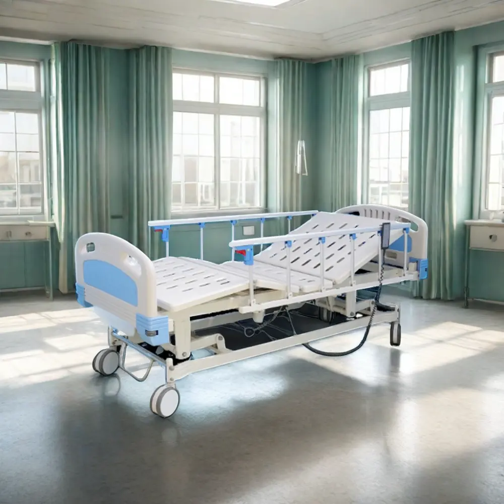 Adjustable hospital bed 3 Crank Manual Hospital Bed portable manual medical bed for sale