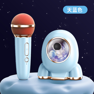 Cartoon Portable Speaker <b>Microphone</b> Voice Change Rechargeable BT Machine for Kids Gift Singing - Product Image 6