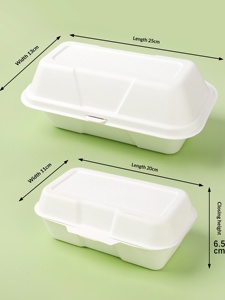 Compostable <b>Biodegradable</b> Hot Dog Box Eco Friendly Paper Food <b>Packaging</b> Container with Lid Plastic Free for Takeout Delivery - Product Image 5