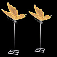 Lustres LED Lumineux Ailes de Papillon Scintillantes, Hauteur Réglable, Luxueux et Modernes pour Mariages, Événements, Plafonds, Scènes et Allées