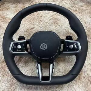 Volante deportivo M de cuero con paleta de cambio ancho personalizado para <span class=keywords><strong>BMW</strong></span> Serie F F30 F10 F20 X5 E70 E60 E71 E90 F22 F15 M3 <span class=keywords><strong>M5</strong></span> M6 - Product Image 4