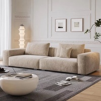 Canapé trois places en velours sur mesure, design italien moderne, base en bois massif, mobilier écologique pour appartement, espace de vie, centre commercial, hôtel - Usine de Foshan