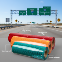 Film rétro-réfléchissant prismatique innovant pour marquage routier, membrane de signalisation routière à surface lisse, feuille rétro-réfléchissante pour le trafic