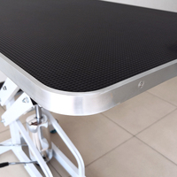 Table de toilettage pour animaux de compagnie EUR PET en acier inoxydable et alliage d'aluminium, avec design pliable, capacité de 100 kg