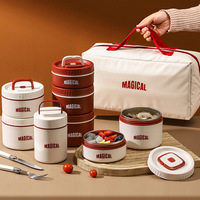 Ensemble de vaisselle personnalisé en acier inoxydable avec couvercle, compatible micro-ondes, cadeau pour réunion annuelle d'entreprise, souvenir d'inauguration