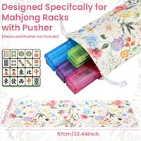 Sac en toile multifonctionnel portable à imprimé floral pour le mahjong américain, livraison rapide, en stock, pour transporter les tuiles et les supports