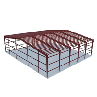 Structure en acier industrielle pour entrepôt, garage, hangar préfabriqué, remise agricole, atelier, panneaux sandwich isolés, garantie 5 ans