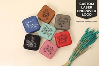 Boîte de rangement en similicuir gravable au laser, étui de voyage vierge en cuir pour bijoux avec logo gravé au laser, boîte à bijoux en cuir gravée