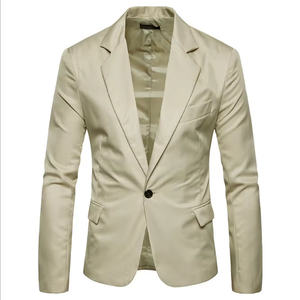 <span class=keywords><strong>Giacca</strong></span> <span class=keywords><strong>Blazer</strong></span> Monopetto di Alta Qualità per Uomo, Blu Chiaro, Antipiega, con Chiusura a Bottoni - Product Image 6