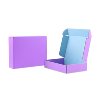 Cajas de embalaje impresas personalizadas a prueba de agua Caja de envío de papel de regalo rosa de cartón corrugado reciclable para negocios